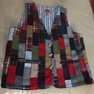 Vintage Cambridge Country Store Plaid Vest, Size Medium